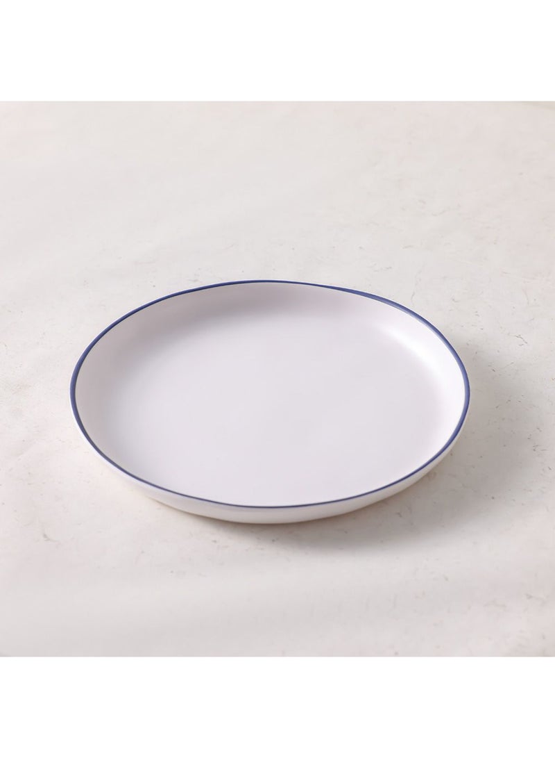 DANUBE HOME Milano Melamine Dinner Plate – Durable, Lightweight, Scratch-Resistant & BPA-Free Large Plate for Dining, Kitchen, Outdoor Use, Easy to Clean, Stylish Dinnerware - White - 27 Cm - Image 1