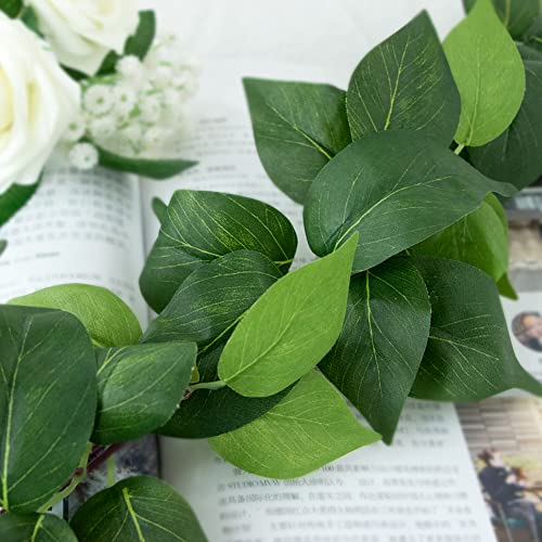 dallisten 3 Strands Artificial Vines Kit, 71" Silk Eucalyptus Ivy Garland Green Leaves Natural Odorless, Fake Greenery Hanging Plants Decoration for Home, Bedroom, Wall, Party, Wedding Decor - Image 4