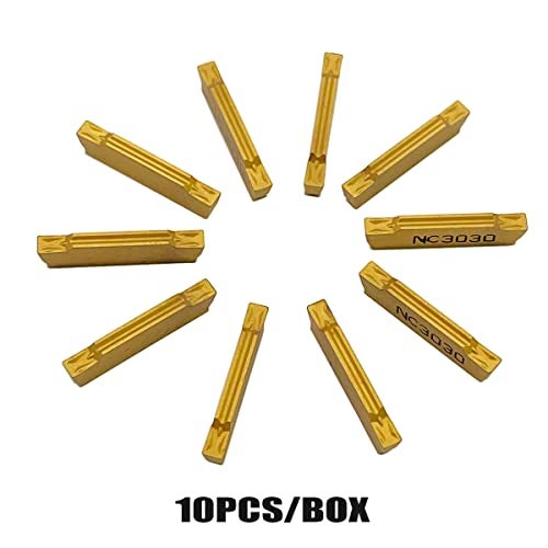 LAHDYFHOE GBJ MGMN200-G 10pcs Tin Coated Carbide Grooving Inserts 2mm Wide Grooving Carbide Inserts Lathe Cutters for MGEHR/MGIVR Lathe Grooving Cut-Off Tool - Image 4