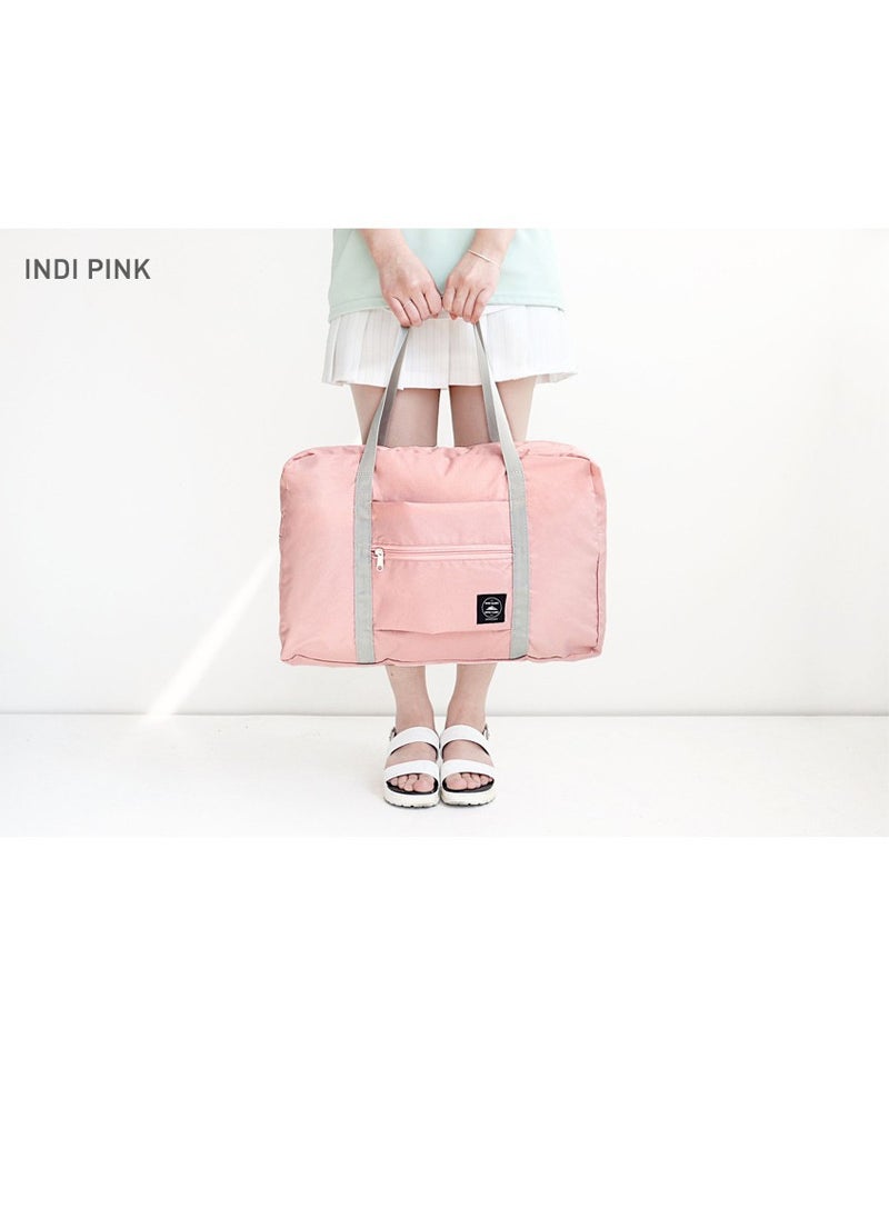 Generic Waterproof Foldable Travel Shopping Bag Korean Style Large Capacity Storage Bag Second Generation Airplane Bag Moving Luggage Bag Pink 