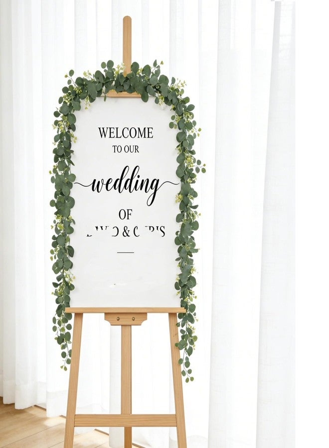 YNHFIFI 2Pcs Eucalyptus Garland, 6FT Green Garland with Flowers, Artificial Faux Greenery Vines for Wedding Party Table Centerpieces Runner Room Home Mantle Decor - Image 5