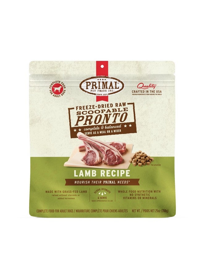Primal Pet Foods Primal Freeze Dried Dog Food, Pronto Mini Nuggets, Lamb; Scoop & Serve, Complete & Balanced Meal; Also Use as Topper or Treat; Premium, Healthy, Grain Free, High Protein Raw Dog Food (25 oz) - Image 1