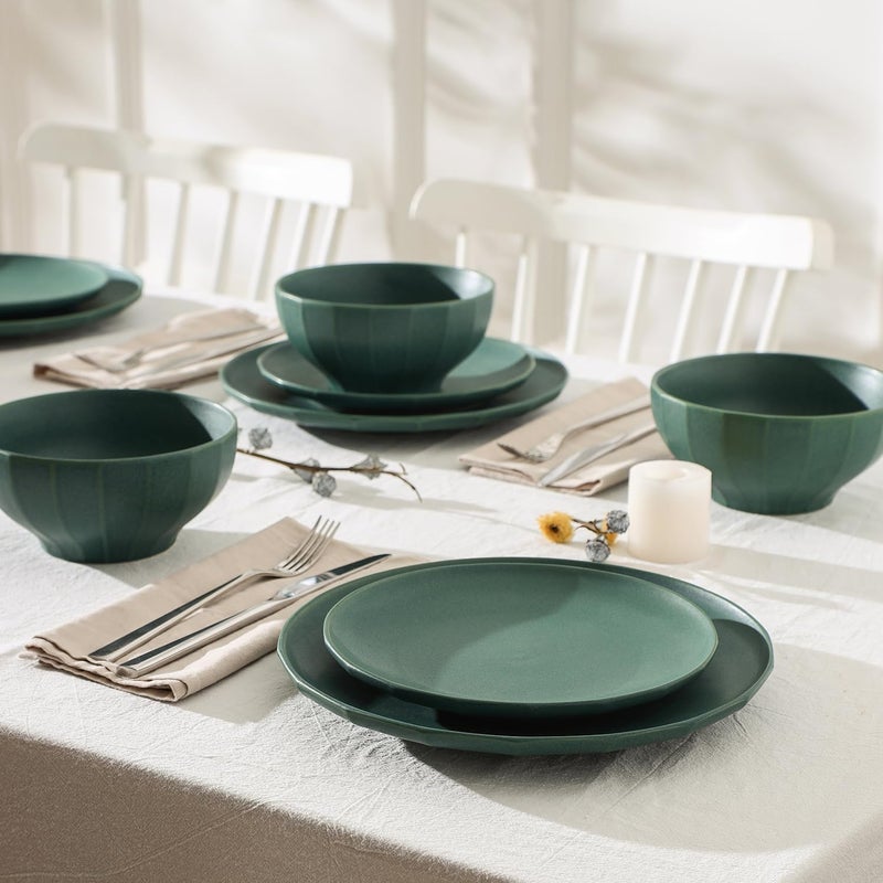 Stone Lain Rio 4Piece Salad Plate Set Stoneware Green - Image 3