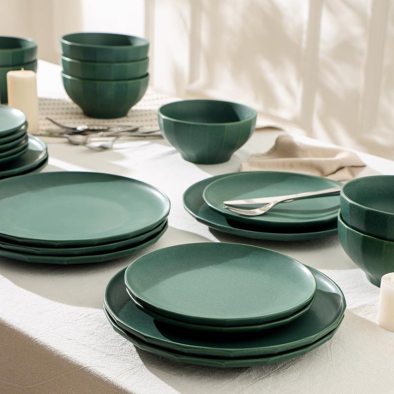 Stone Lain Rio 4Piece Salad Plate Set Stoneware Green - Image 4