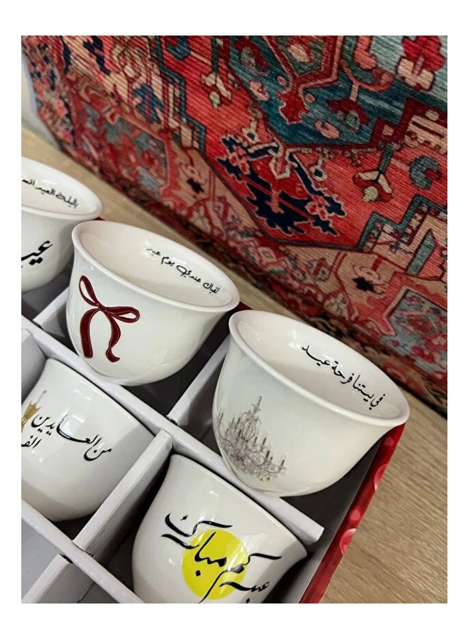 بريشيا فناجيل قهوة العيد نص درزن 6 حبات - Image 2