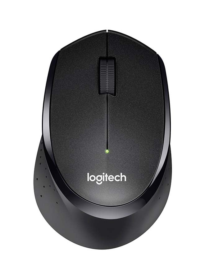 M330 Silent Plus Wireless Mouse, 2.4GHz USB Nano Receiver, Silent Clicks, 18-Month Battery Life, 1000 DPI Optical Sensor, Ergonomic Right-Hand Design, Plug And Play, Compatible with Windows, macOS, Linux, Chrome OS, 910-004909 Black