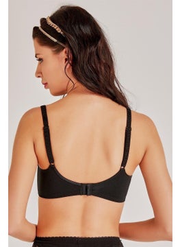 Magic Form 7857 Women's Underwire Lace Minimizer Bra-Black  - Image 3