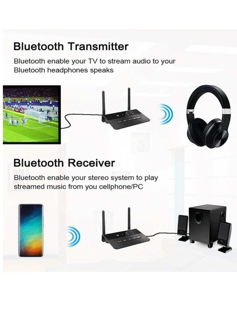 general 2 In1 80M Range Bluetooth 5.0 Receiver Transmitter CSR Aptx Audio Adapter 3.MM Audio TX RX RCA USB Wireless Dongle for TV PC Accessory - Image 2