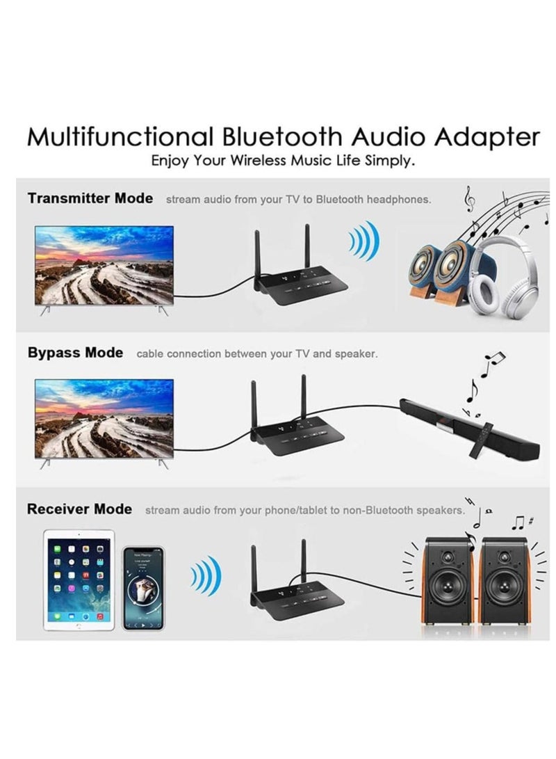 general 2 In1 80M Range Bluetooth 5.0 Receiver Transmitter CSR Aptx Audio Adapter 3.MM Audio TX RX RCA USB Wireless Dongle for TV PC Accessory - Image 5