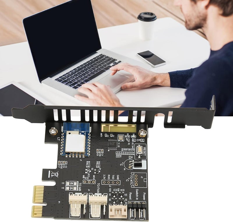 klarako PC Remote Switch Card for Computer, Temperature Detection, Fan Speed, 2.4G Interface, Timer Switch Compatible with All Systems (PCESWBT-T01) - Image 3