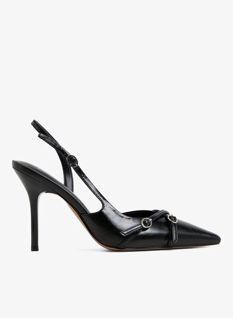 كول ات سبرنج صنادل بكعب كاجوال بحزام خلفي