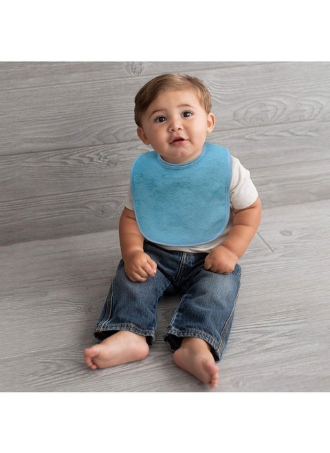 Neat Solutions 8 Count Multi-Color Solid Knit Terry Feeder Bib, Boy