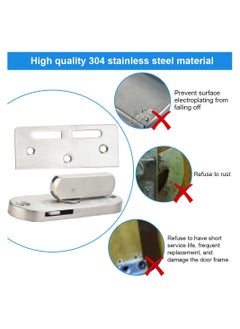 SYOSI Stainless Steel Sliding Door Lock, 90 Degree Flip Latch Cam Lock, Curved Door Buckle Sliding Barn Door Lock, Moving Door Right Angle Buckle for Wooden Doors, Barn Doors, Sliding Door  - Image 3