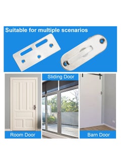SYOSI Stainless Steel Sliding Door Lock, 90 Degree Flip Latch Cam Lock, Curved Door Buckle Sliding Barn Door Lock, Moving Door Right Angle Buckle for Wooden Doors, Barn Doors, Sliding Door  - Image 4