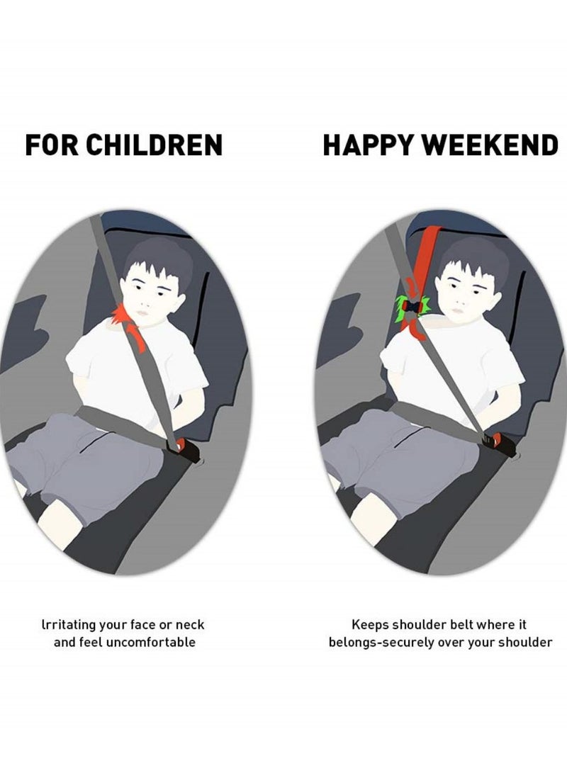 SYOSI Seat Belt Adjuster for Kids Universal Seatbelt Clips Auto Car Shoulder Neck Strap Positioning Belt Also Car Seat Travel Belt to Black - Image 3