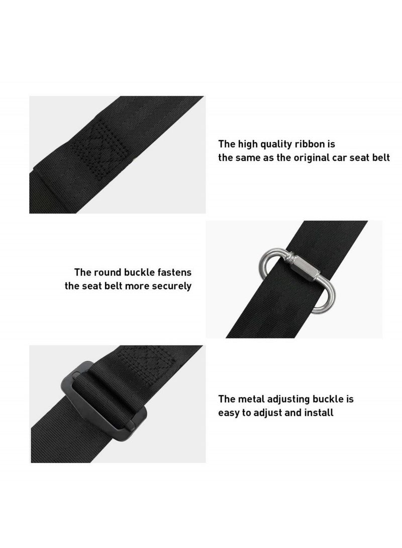 SYOSI Seat Belt Adjuster for Kids Universal Seatbelt Clips Auto Car Shoulder Neck Strap Positioning Belt Also Car Seat Travel Belt to Black - Image 4
