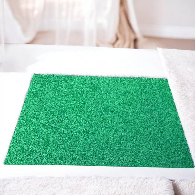 ATOOTFUSION Cushion Noodle Mat for Home Entrance Indoor Outdoor Anti Slip PVC Floor Mat for Bedroom Kitchen Absorbent Solid Mats for Bathroom Doors Offices 4X7 Feet Green - Image 2