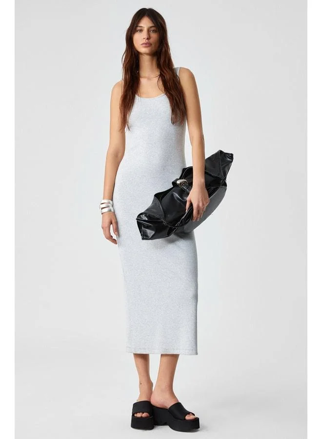 Ethiquet SOFUTEY Women's Slim Sleeveless Cut-out Neck Straight Hem Gingham Dress.