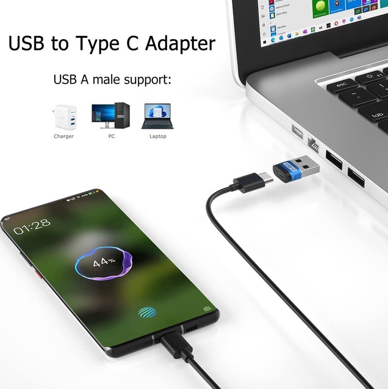 rts /2 Pack/Usb C Type C Female To Usb Male Adapter,Type A Charger Converter For Apple/Iwatch/Watch Series/7/8/Se/Iphone 11/12/13/14 Plus ProMax/Airpods Ipad Air 4/5 Mini 6/Samsung Galaxy S20 S21 S22 - Image 5