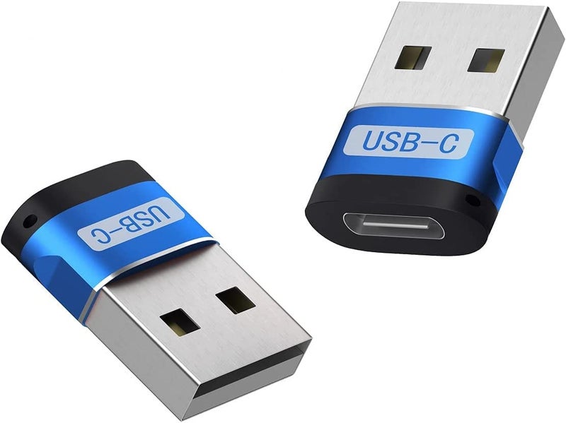 rts /2 Pack/Usb C Type C Female To Usb Male Adapter,Type A Charger Converter For Apple/Iwatch/Watch Series/7/8/Se/Iphone 11/12/13/14 Plus ProMax/Airpods Ipad Air 4/5 Mini 6/Samsung Galaxy S20 S21 S22 - Image 1