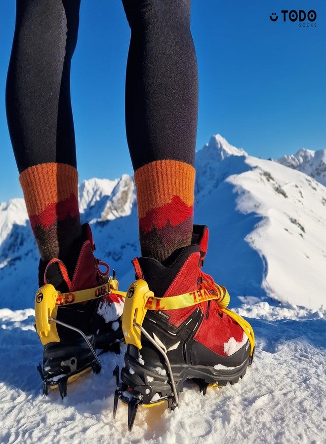 تودو جوارب TODO للمشي لمسافات طويلة مصنوعة من 55% صوف ميرينو - قابلة للتهوية، دافئة - لجميع الأنشطة الخارجية (فالكون فوكسيا، 39) - Image 3