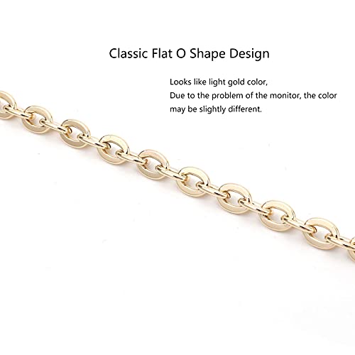 Xiazw Mini Copper Purse Chain Shoulder Crossbody Strap Bag Accessories Charm Decoration (Gold, 18'') - Image 3