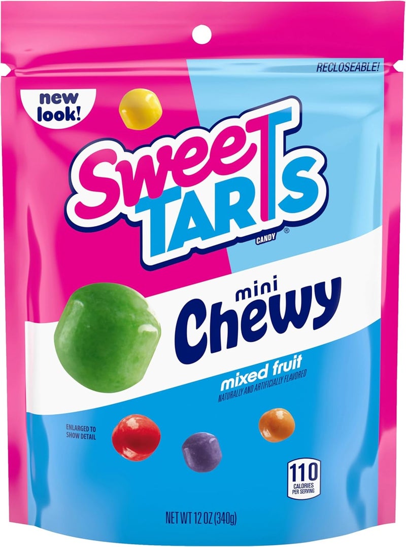 SweeTARTS حلوى سويتارتس ميني القابلة للمضغ، بنكهة الفواكه المختلطة، 12 أونصة - Image 1