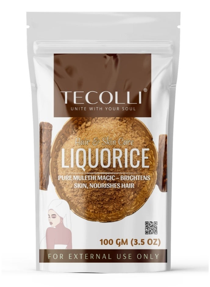 Pure Liquorice Powder (100g) – Skin & Hair Care Mulethi | Yastimadhu | Glycyrrhiza Glabra