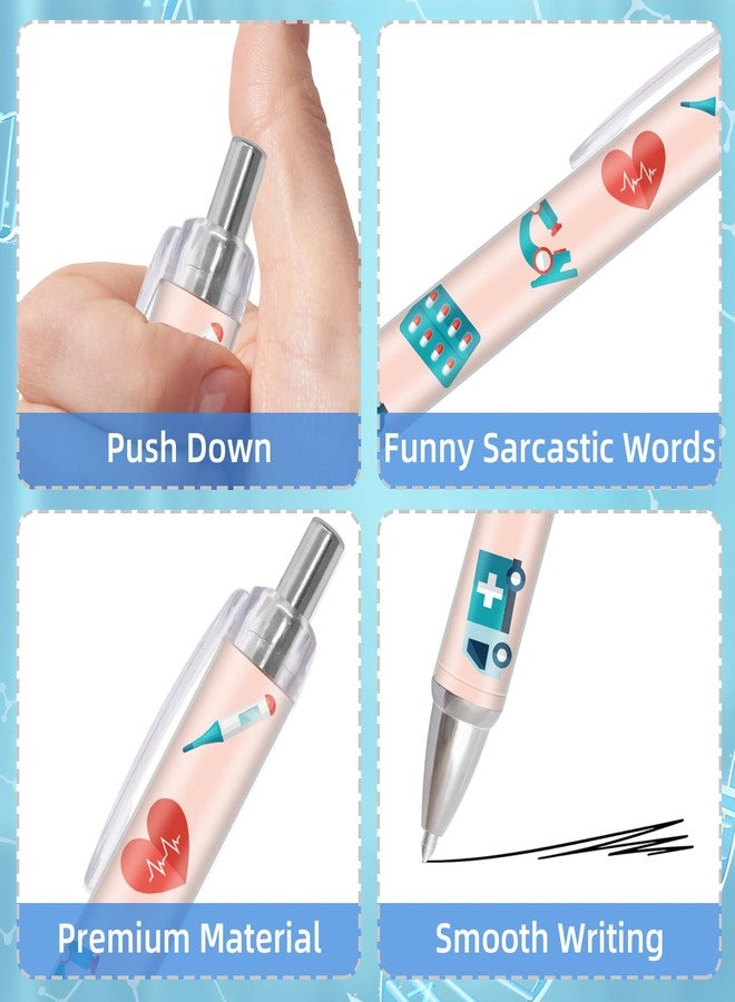 Fancy Land Funny Nurse Pens Lovely Cartoon Retractable Nursing Ballpoint Pen for Medical Assistant Workers Appreciation Supplies 10Pcs - Image 4