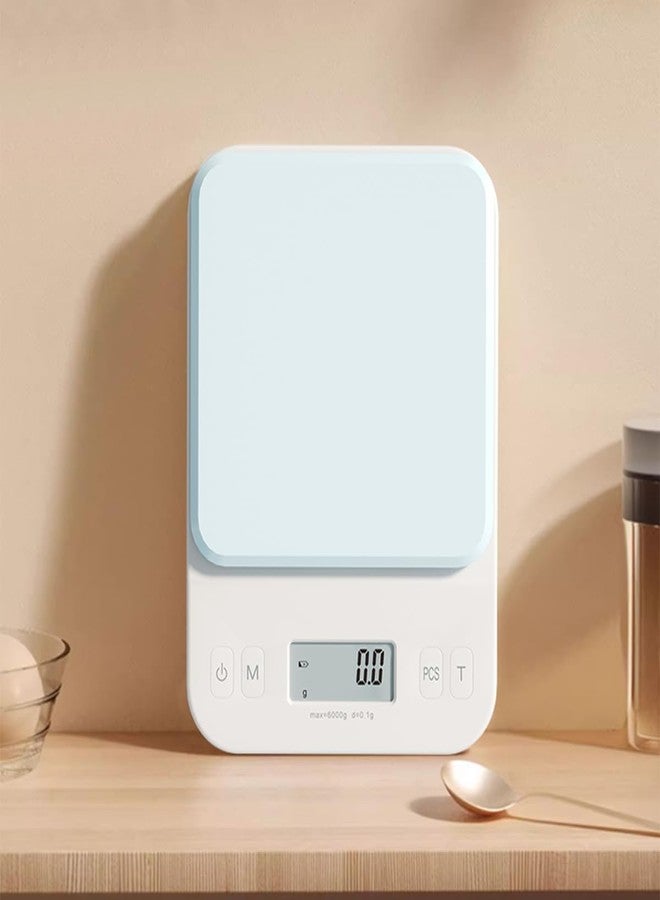 YRY White Elf Pro Digital Kitchen Scale 6kg/0.1g - Ultra Precise Baking Scale with Backlit LCD, Tare Function, 9 Units Conversion - Perfect for Coffee, Baking, Meal Prep (White Elf 6kg/0.1g) - Image 2