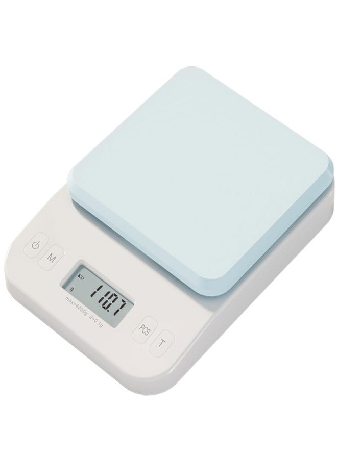 YRY White Elf Pro Digital Kitchen Scale 6kg/0.1g - Ultra Precise Baking Scale with Backlit LCD, Tare Function, 9 Units Conversion - Perfect for Coffee, Baking, Meal Prep (White Elf 6kg/0.1g) - Image 1