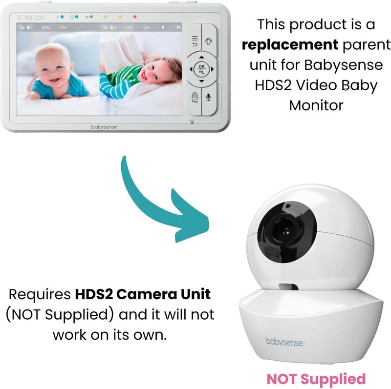 Babysense Parent Unit for HDS2 Video Baby Monitor Replacement Unit - Image 4
