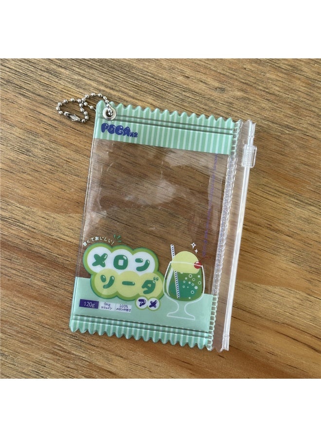 NIBEMINENT 1 - Piece Beautiful Girl And Beautiful BoyKpop Photo Card Holder Pendant Key Chain ID Badge Holder ID Card Holder Photo Card Protector for School ID Office ID Access Card for Women Girls - Image 1