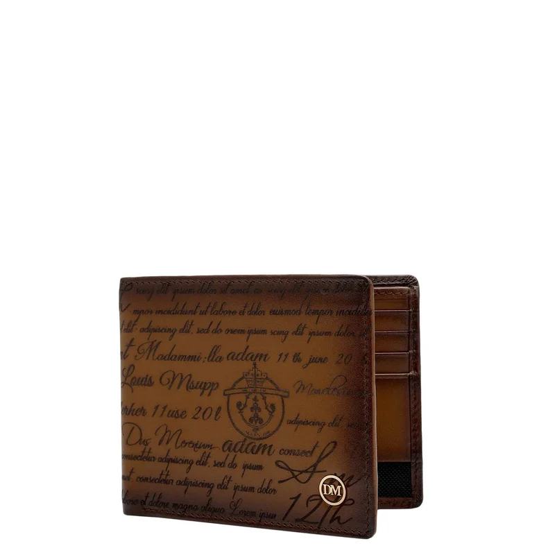 Da Milano  Cognac Bifold Leather Mens Wallet for Men | Best Price UAE