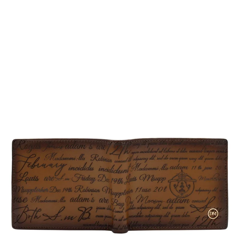 Da Milano  Cognac Bifold Leather Mens Wallet for Men | Best Price UAE