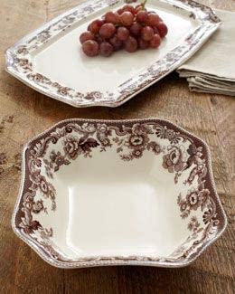 Spode Delamere Square Serving Bowl | 9.5" Large Salad Bowl for Dinner Parties, Events, and More | Made from Fine Porcelain | Microwave and Dishwasher Safe - Image 2