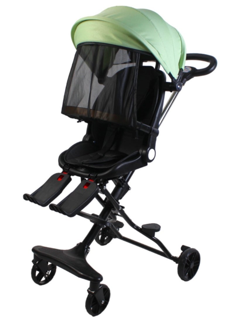 Lightweight Foldable Baby Stroller with Sun Canopy & Safety Harness - Image 1
