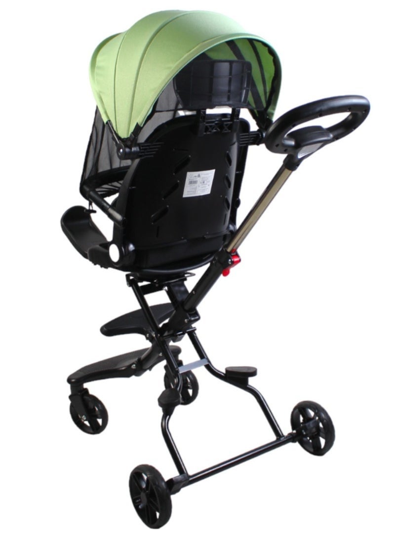 Lightweight Foldable Baby Stroller with Sun Canopy & Safety Harness - Image 2