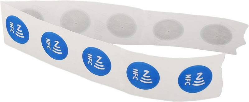 ملصقات NFC قابلة للبرمجة 30 قطعة، علامات PVC زرقاء، ذاكرة 504 بايت لمشاركة البطاقات والوسائط - Image 1