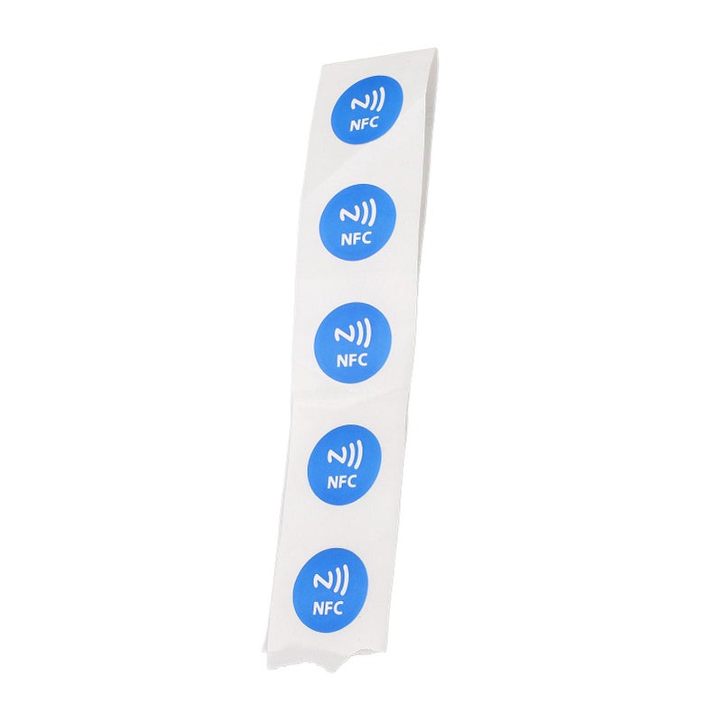 ملصقات NFC قابلة للبرمجة 30 قطعة، علامات PVC زرقاء، ذاكرة 504 بايت لمشاركة البطاقات والوسائط - Image 3