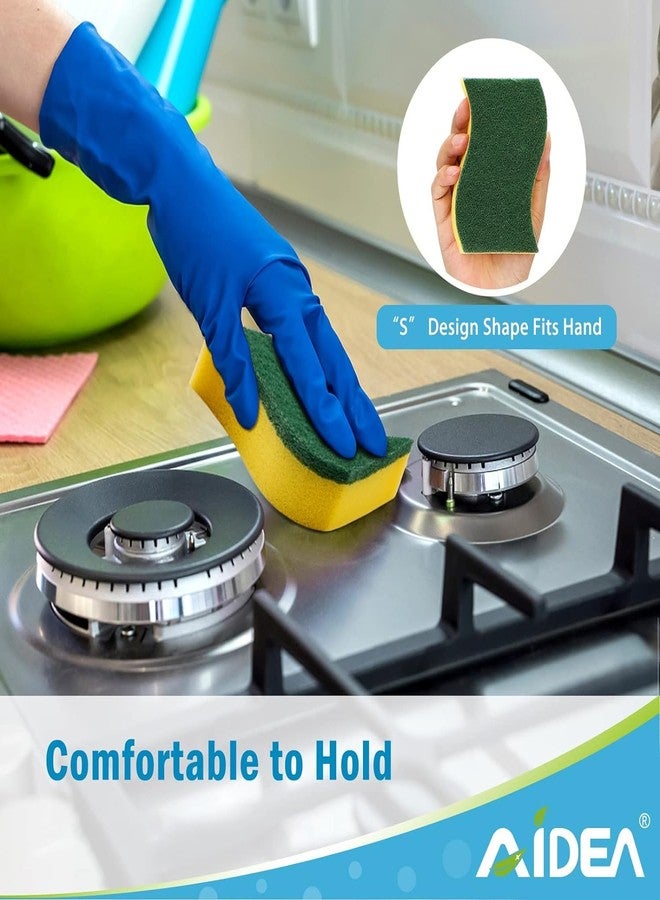 AIDEA Sponges Kitchen, 50 Pack Heavy Duty Dish Sponge, Cleaning Dish Scrubber Sponge for Home and Kitchen, Stink-Free Cleaning Supplies for Pots, Pans - Image 4
