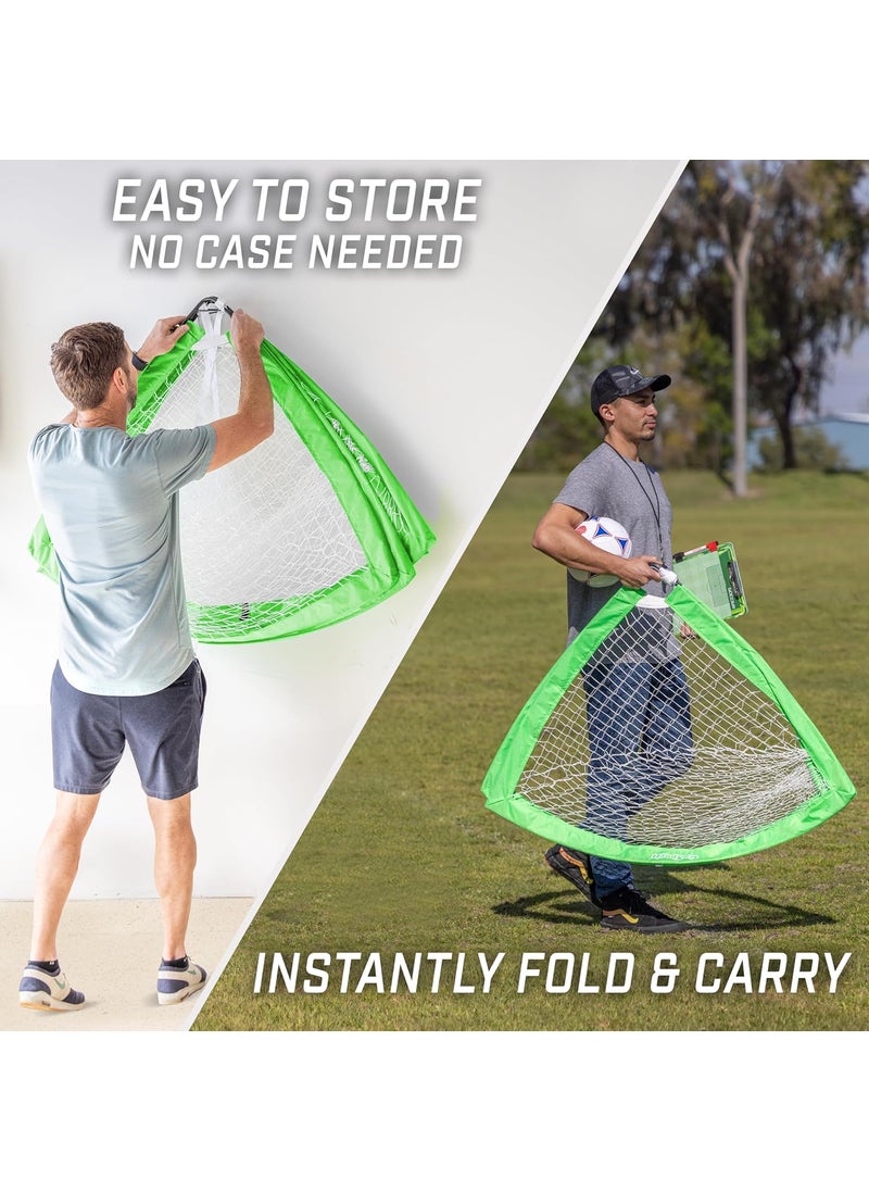GoSports GoSports 4 x 3 ft Portable Soccer Goals for Kids  13 Colors  Set of 2 Team Tone Pop Up Nets for Backyard  - Image 4