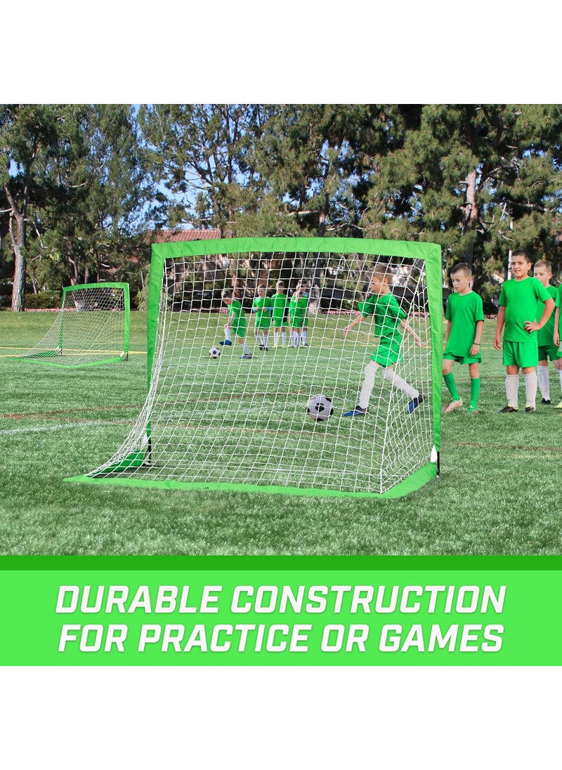 GoSports GoSports 4 x 3 ft Portable Soccer Goals for Kids  13 Colors  Set of 2 Team Tone Pop Up Nets for Backyard  - Image 3