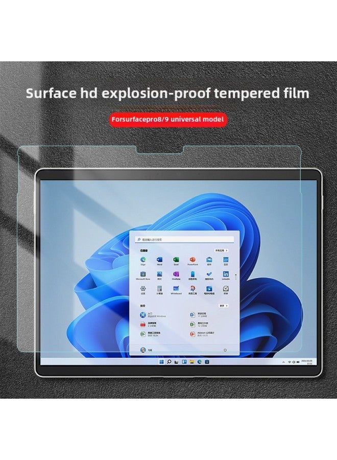 For Microsoft Surface Pro10/9/8 Tempered Film Laptop Studio Film Laptop Go2 Film-Color:2.5d Curved Edge Tempered Film (1 Piece + Packaging Box)-Dimensions:Surface Pro3 【12.4 Inch】】  - Image 2
