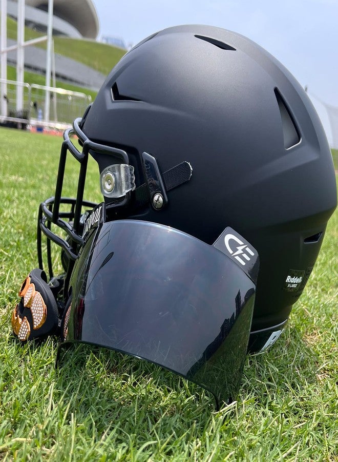 LeCool Football Visor – 3D Molded Curved Lens Technology, Wide Field Vision, Fits Youth & Adult Helmets (Black) - Image 2