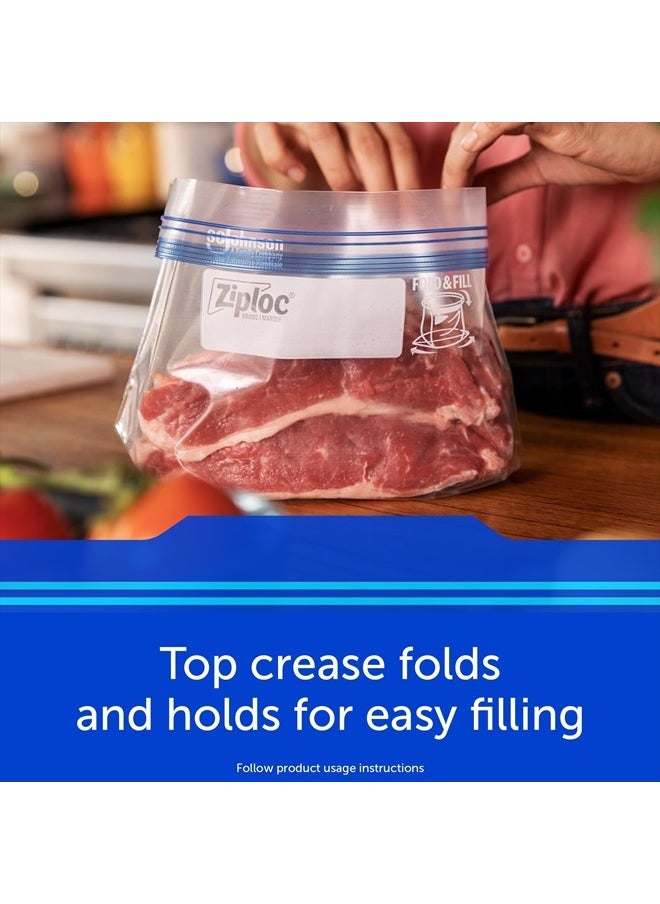Ziploc Gallon Food Storage Freezer Bags, Stay Open Design with Stand-Up Bottom, Easy to Fill, 30 Count (Pack of 4)  - Image 4