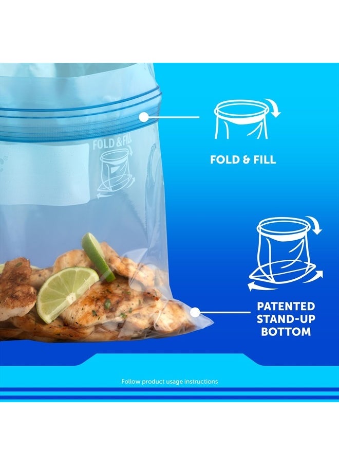 Ziploc Gallon Food Storage Freezer Bags, Stay Open Design with Stand-Up Bottom, Easy to Fill, 30 Count (Pack of 4)  - Image 5