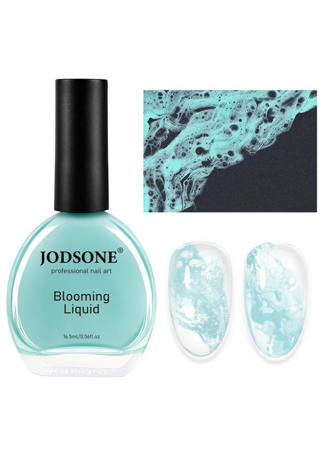 JODSONE Blooming Gel - 16.5 ml Sky Blue Blooming Gel Nail Polish for Spreading Effect Marble, High Fluidity Wave Textures for Ocean Wave Nail Art, Soak Off DIY Nail Art Design - Image 1
