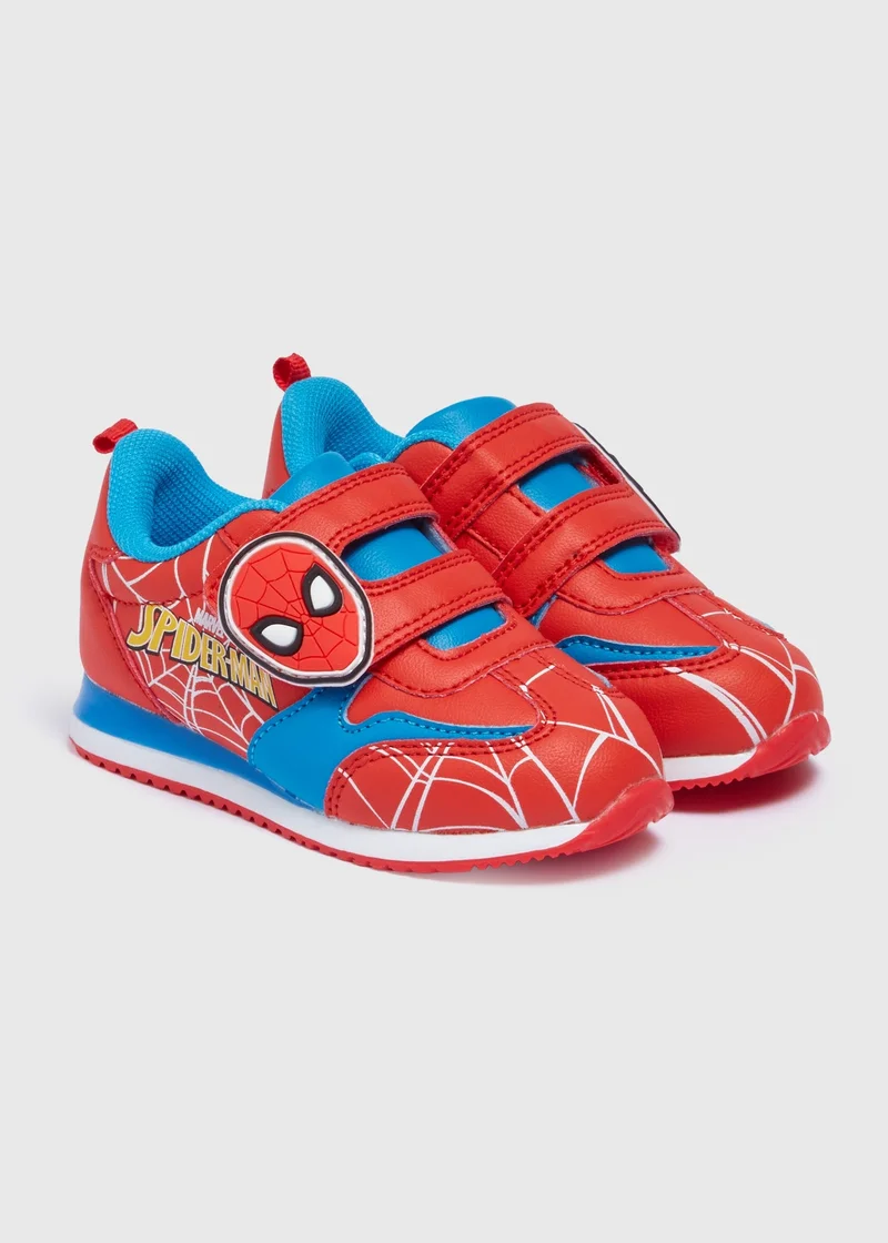 Matalan Spiderman Boys Red Retro Trainers