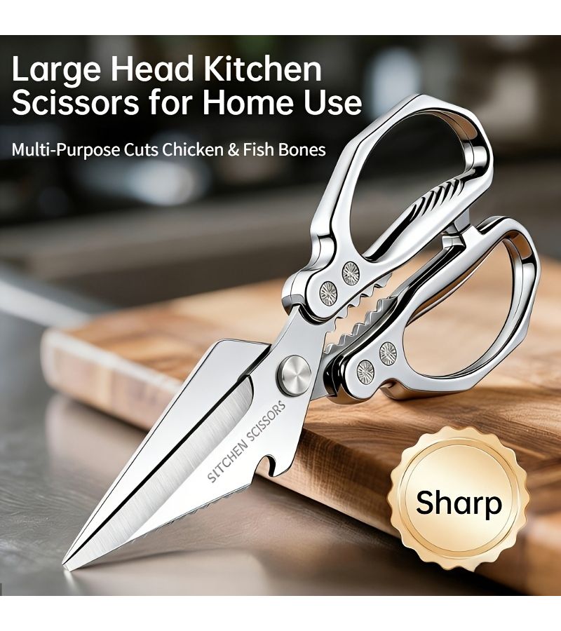 Kitchen Special Heavy Duty Scissors Stainless Steel Multi-Function Chicken Bone Cutter Non-Slip Handle - Image 2